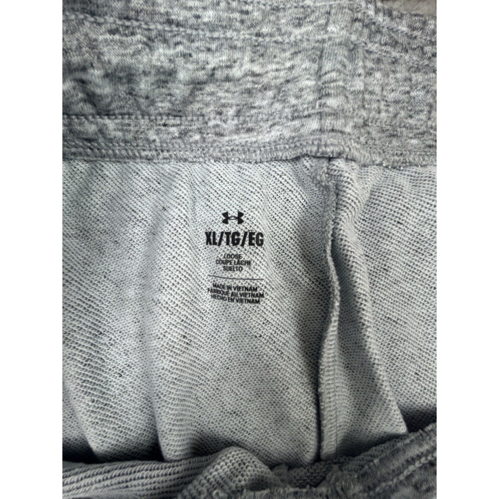 Under Armour Men's Size XL UA Project Rock Terry 5" Shorts Loose Heather Grey - Picture 8 of 10